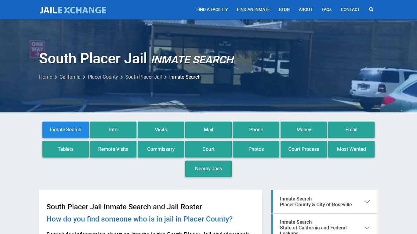 Inmate Search: Roster & Mugshots - South Placer Jail, CA